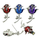 Clé usb Rose acier broche
